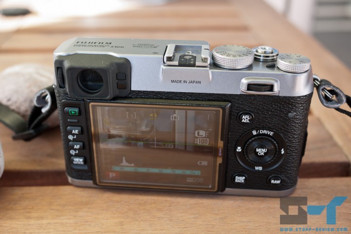 Fujifilm X100 digital camera - back side