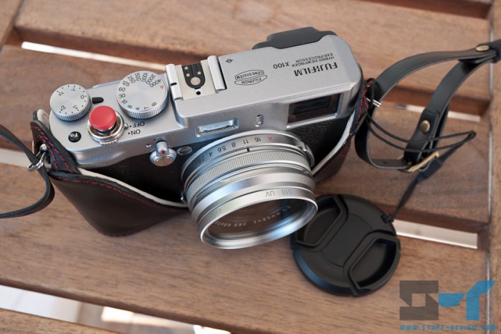 Fujifilm X100 digital camera - customized looks with Kaza case, Bop soft release and filter adapter
