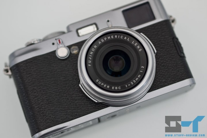 Fujifilm X100 digital camera - front lens close-up