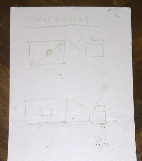 Nokia PureView idea on napkin drawing