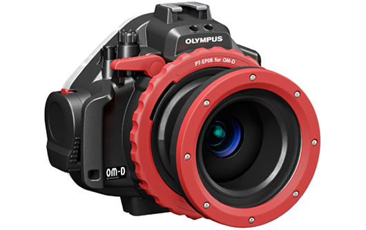 Olympus PT-EP08 underwater housing for OM-D E-M5 side