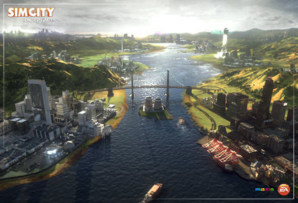 SimCity 5 concept art - bridge