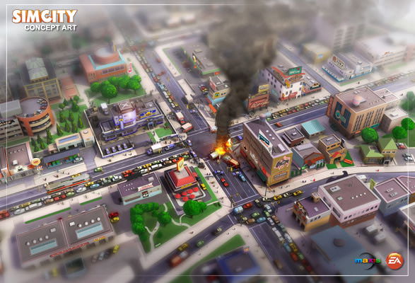 SimCity 5 concept art - accident