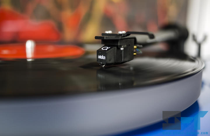 Close-up of needle on a vinyl record