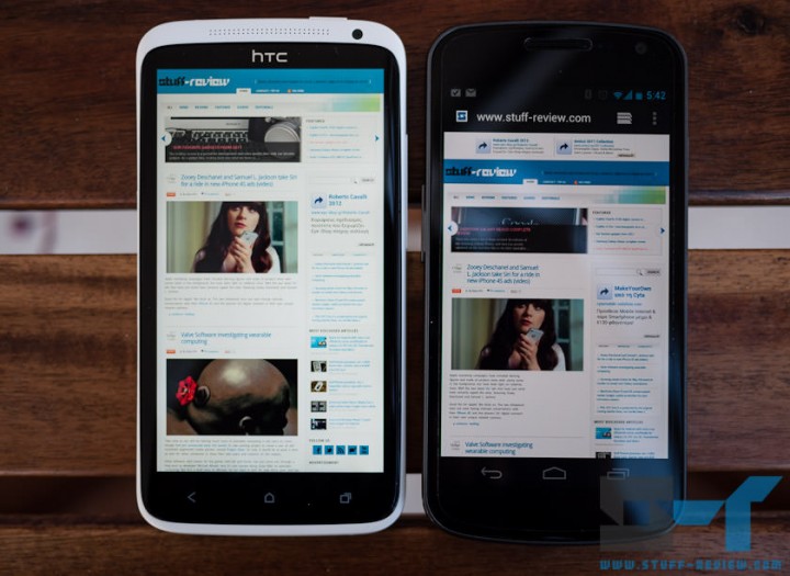 Display shootout: HTC One X vs. Galaxy Nexus with white space
