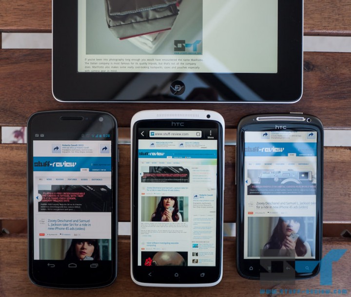 Display shootout: HTC One X vs. Galaxy Nexus vs. Sensation vs. iPad 3