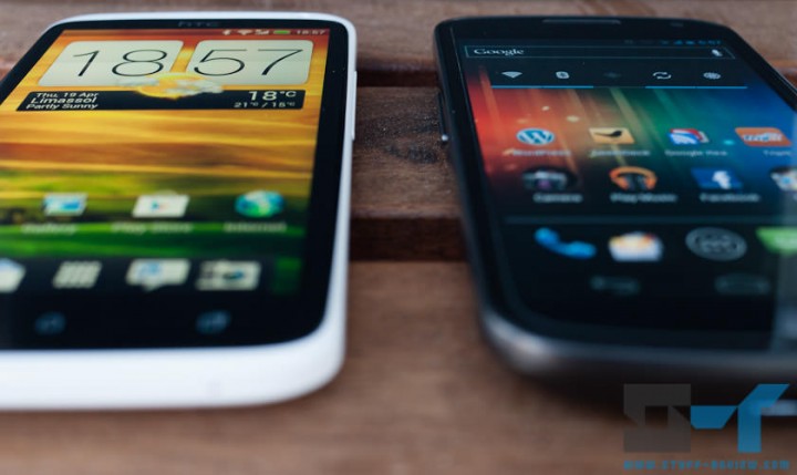 HTC One X vs. Galaxy Nexus display: extreme viewing angle