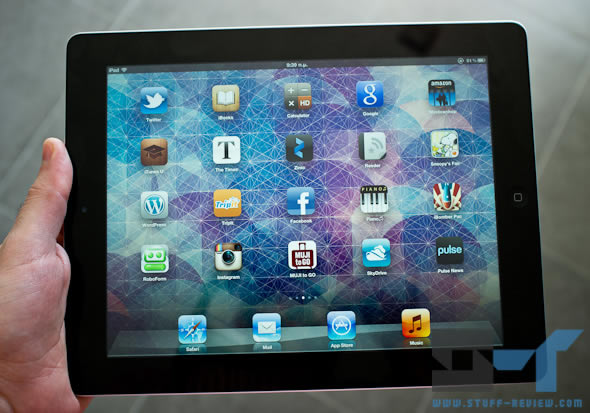 3rd generation iPad in hand - homescreen