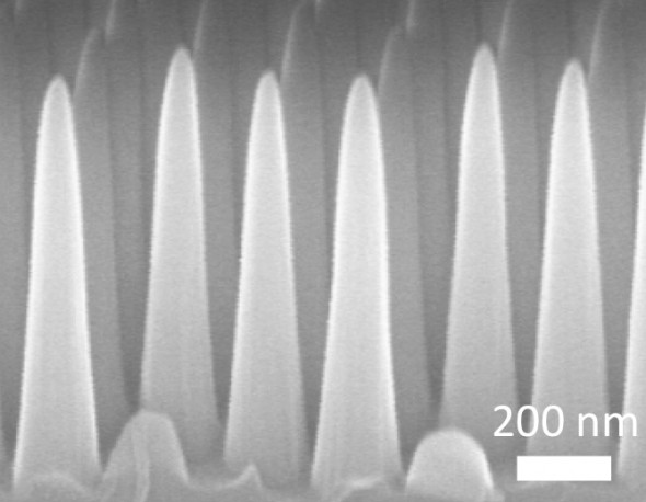 MIT developed glass with conical nanostructures