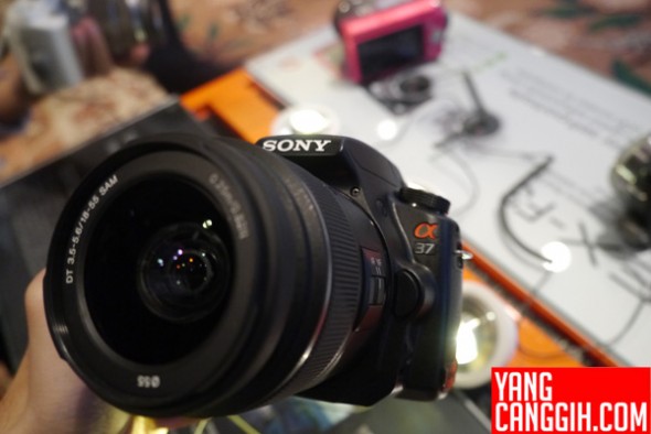 Sony Alpha A37 DSLT front