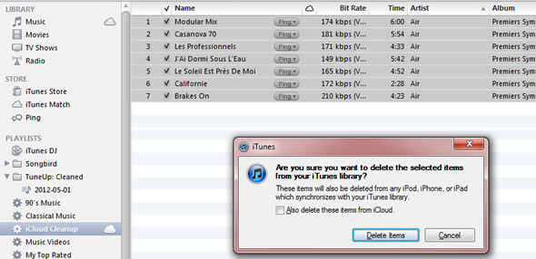 Deleting low bit rate files from iTunes