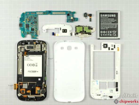 Samsung Galaxy S III teardown all parts