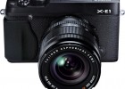 Fujifilm X-E1 with XF 18-55mm zoom lens black front