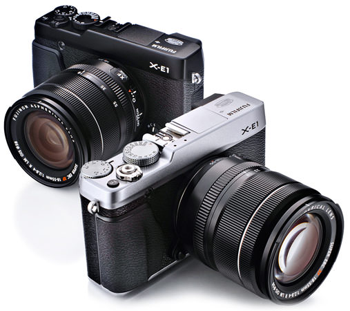 Fujifilm X-E1 black and silver